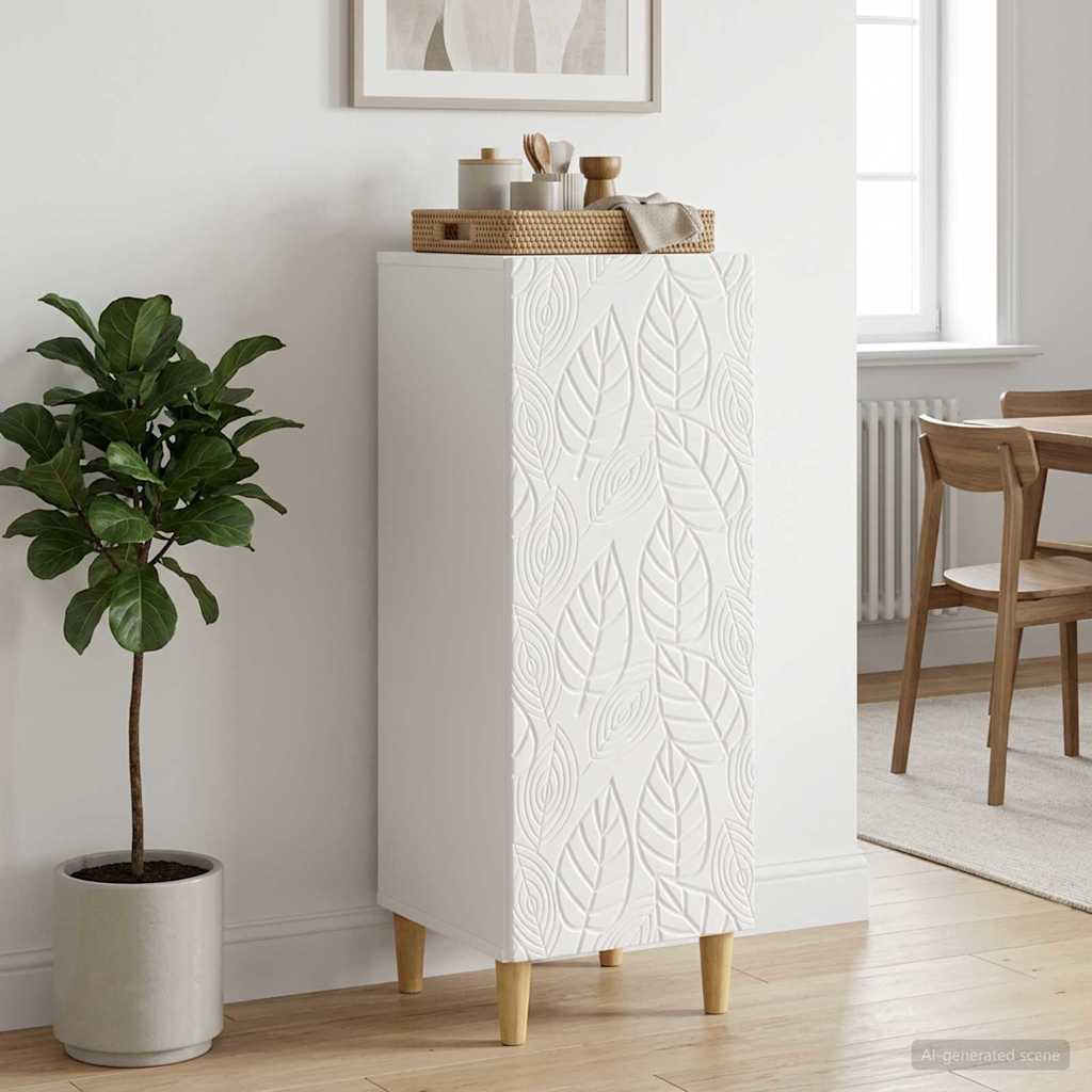Sideboard Hvid højglans 33 x 34,5 x 90 cm Konstrueret træ