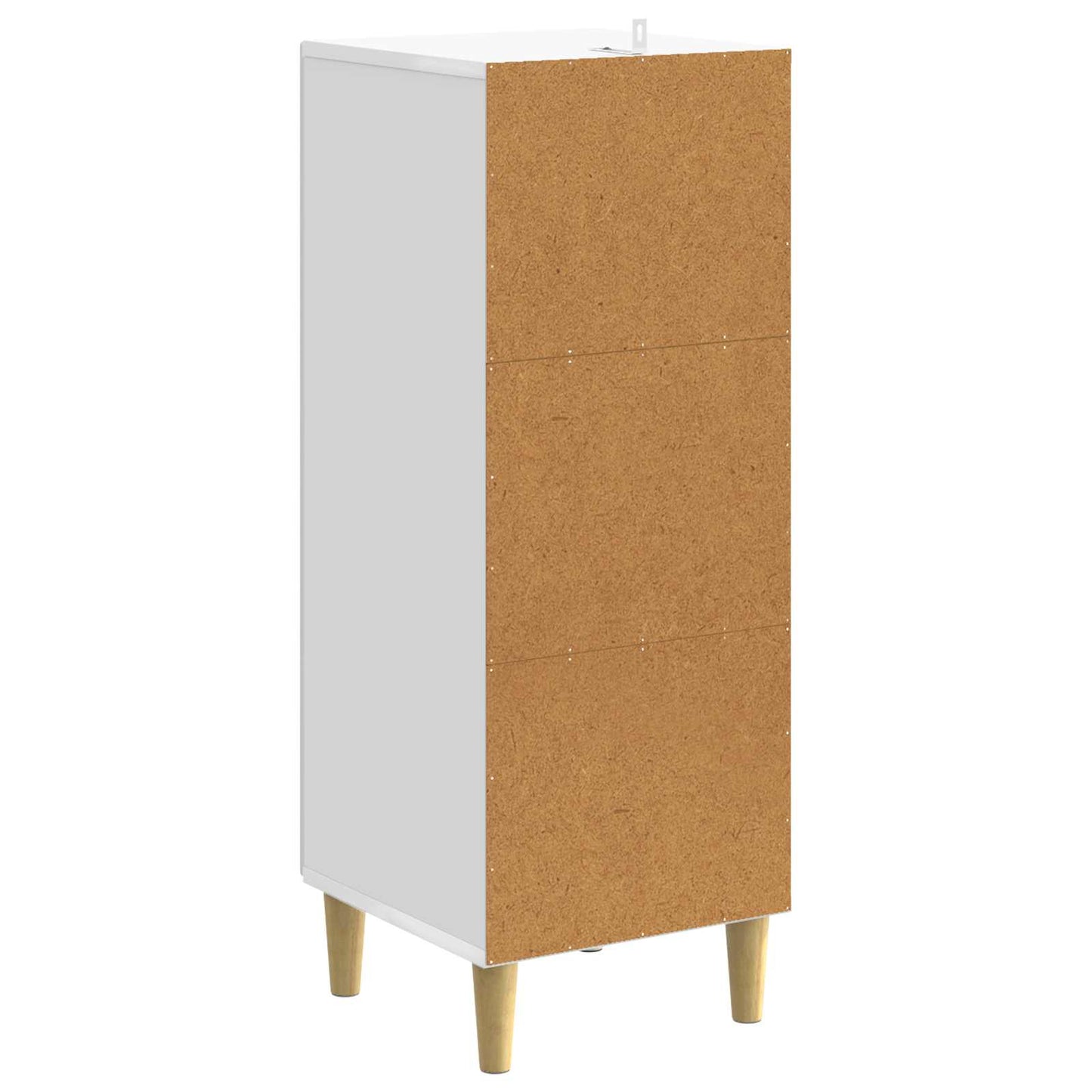 Sideboard Hvid højglans 33 x 34,5 x 90 cm Konstrueret træ