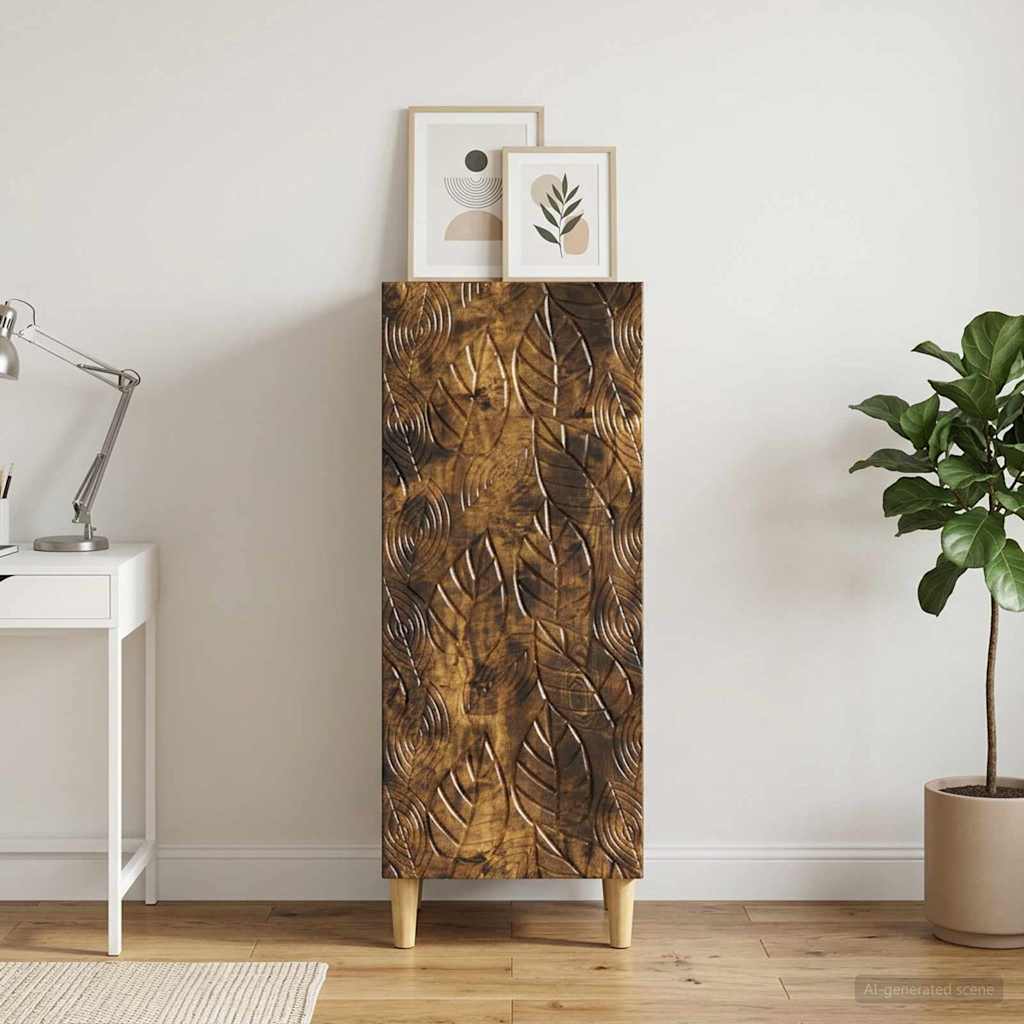 Sideboard Røget eg 33 x 34,5 x 90 cm Konstrueret træ