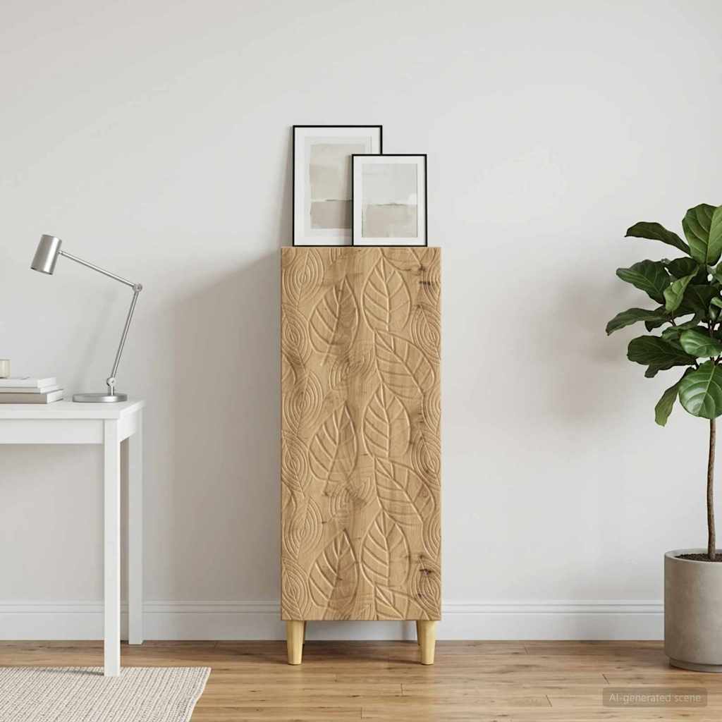Sideboard Artisan-eg 33 x 34,5 x 90 cm Konstrueret træ