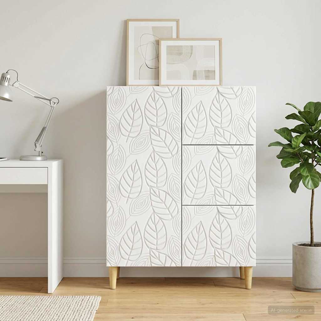 Sideboard Hvid 66 x 34,5 x 90 cm Konstrueret træ