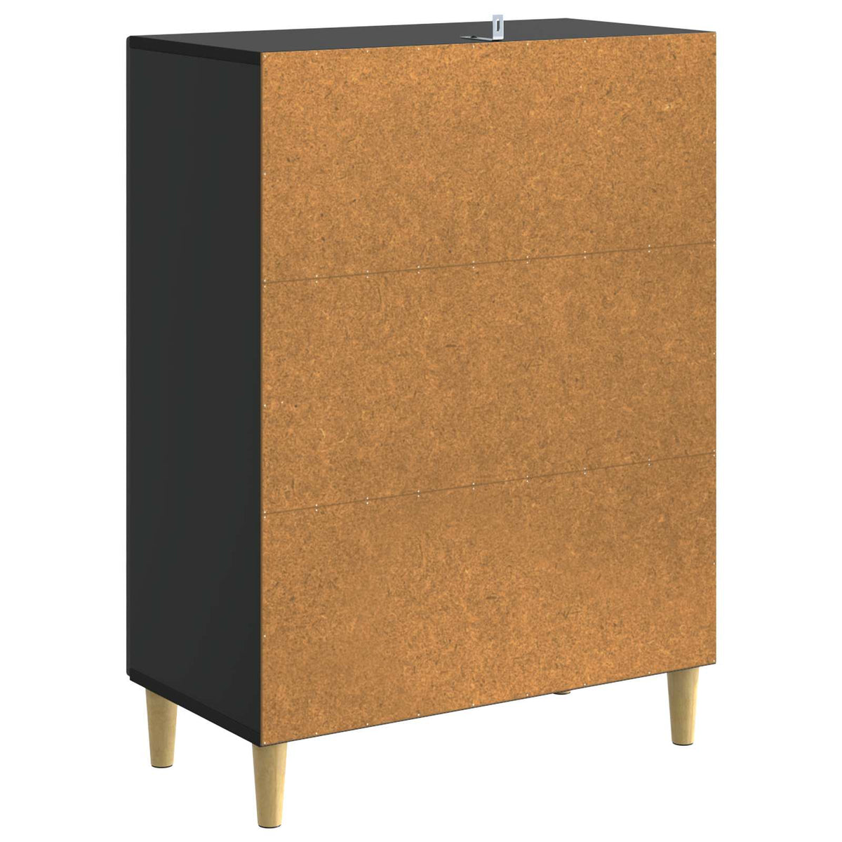 Sideboard Sort 66 x 34,5 x 90 cm Konstrueret træ