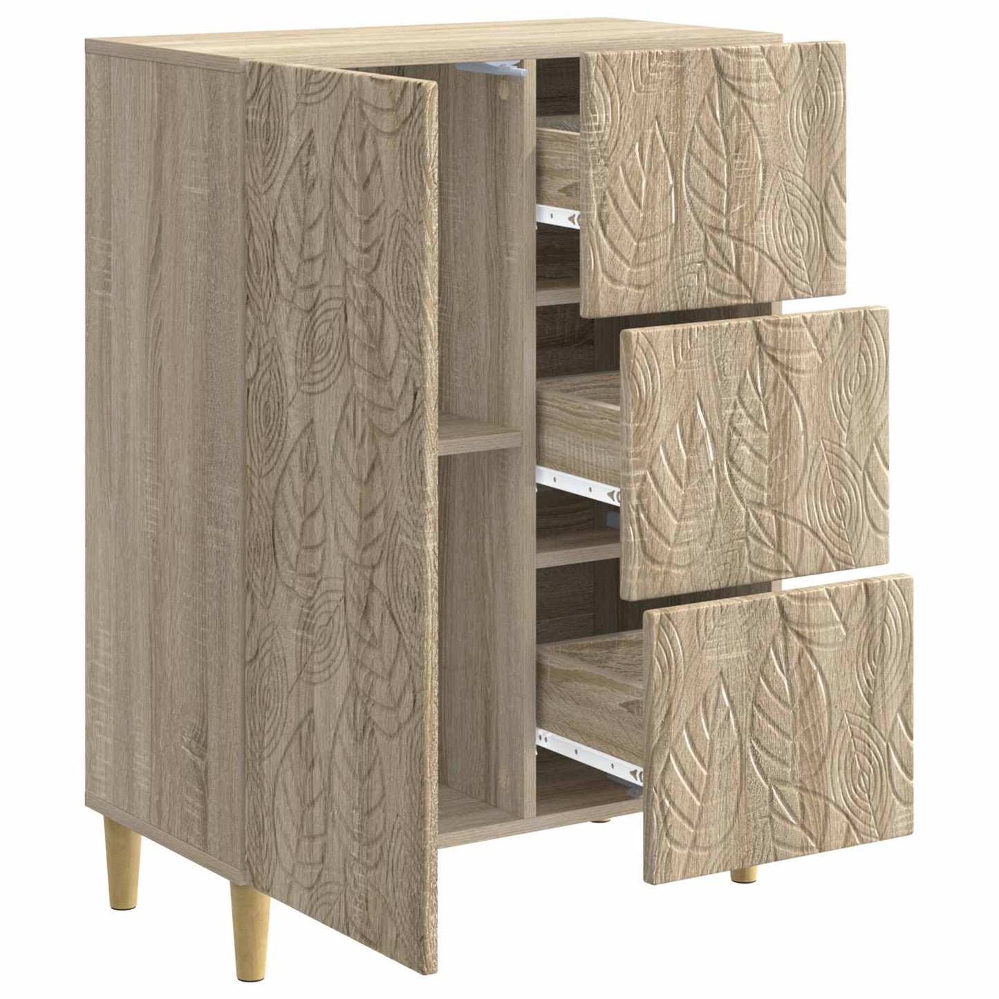 Sideboard Sonoma-eg 66 x 34,5 x 90 cm Konstrueret træ