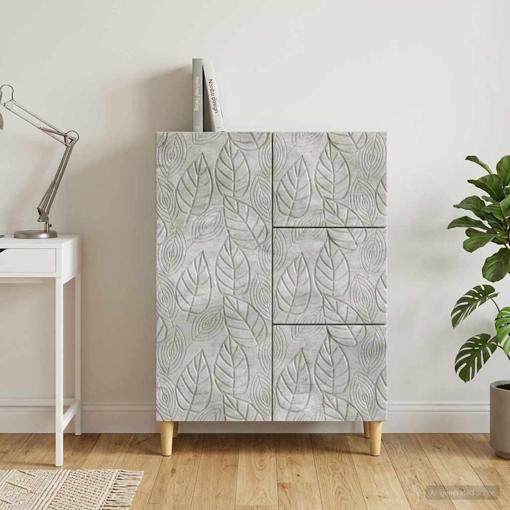 Sideboard Betongrå 66 x 34,5 x 90 cm Konstrueret træ