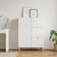 Sideboard Hvid højglans 66 x 34,5 x 90 cm Konstrueret træ