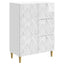 Sideboard Hvid højglans 66 x 34,5 x 90 cm Konstrueret træ