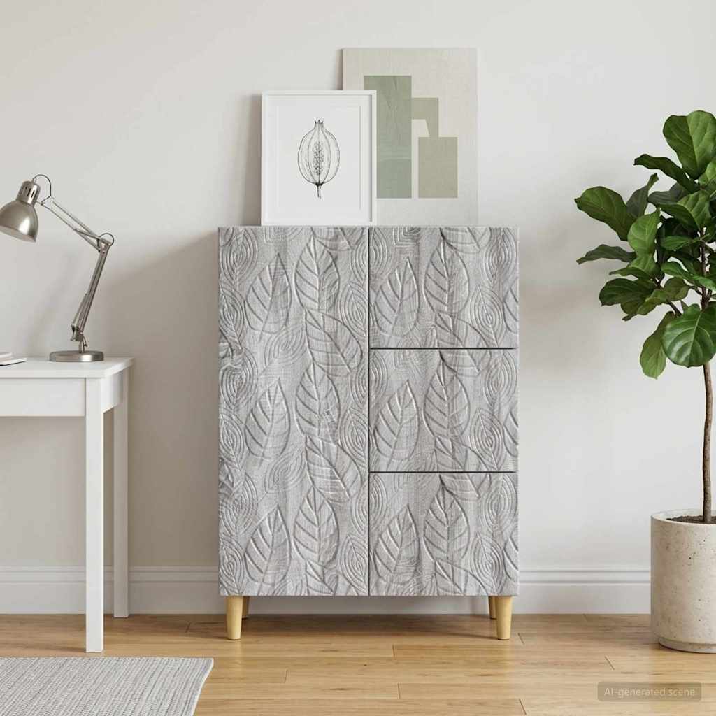Sideboard Grå Sonoma 66 x 34,5 x 90 cm Konstrueret træ