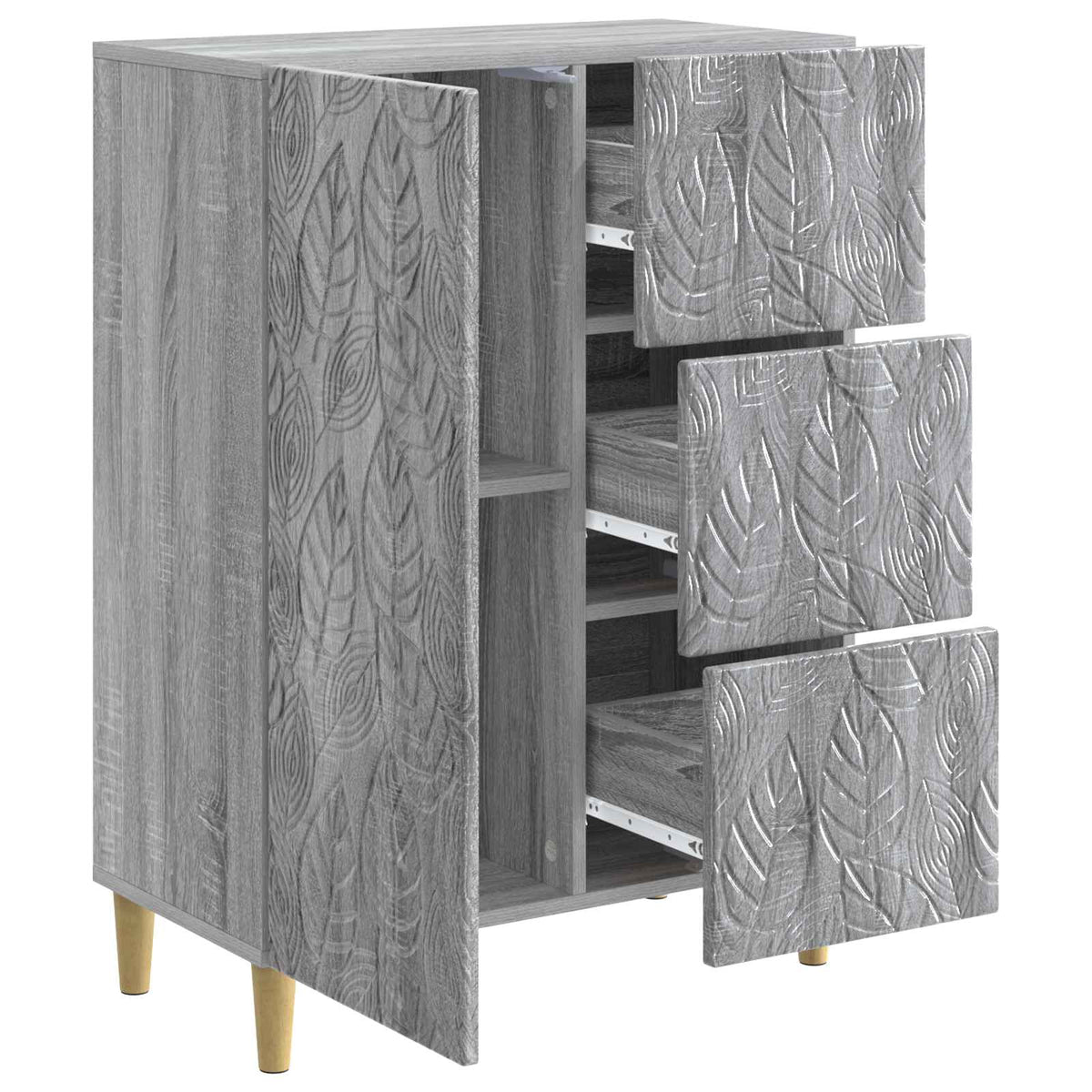 Sideboard Grå Sonoma 66 x 34,5 x 90 cm Konstrueret træ