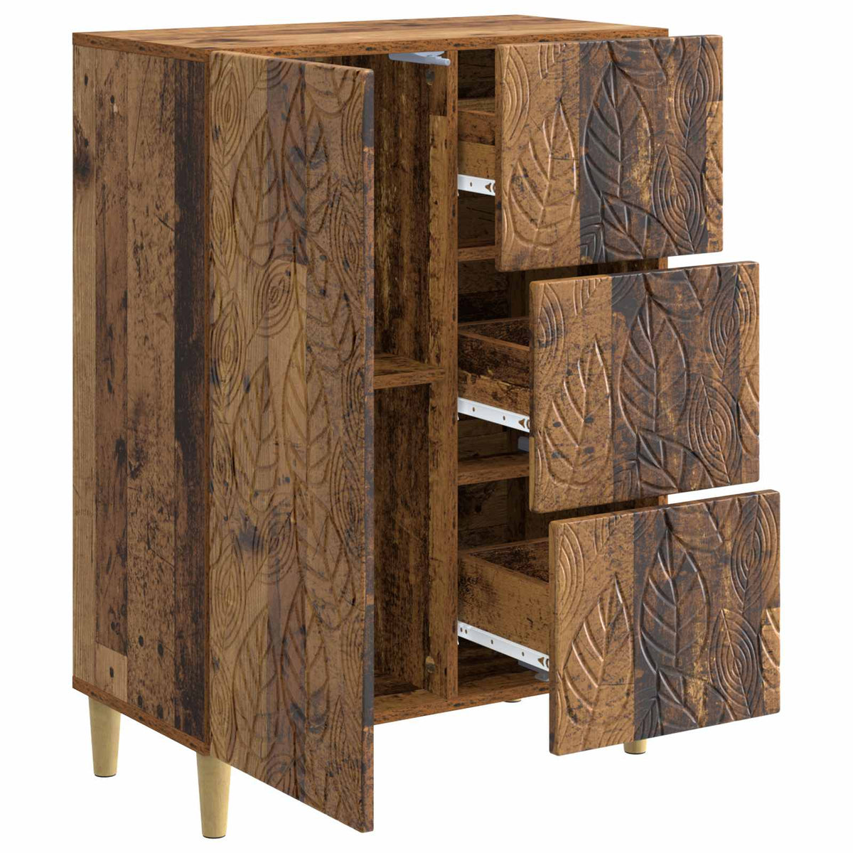 Sideboard Gammelt træ 66 x 34,5 x 90 cm Konstrueret træ