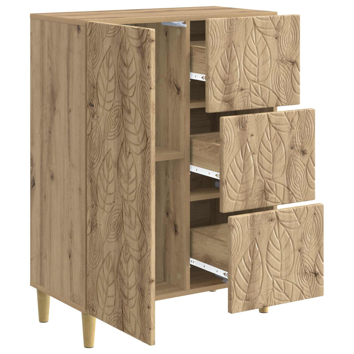 Sideboard Artisan-eg 66 x 34,5 x 90 cm Konstrueret træ