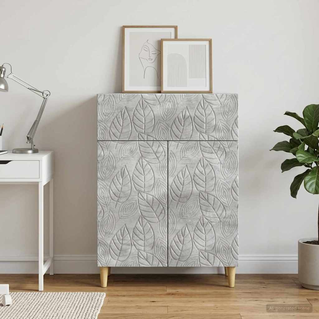 Sideboard Betongrå 66 x 34,5 x 90 cm Konstrueret træ