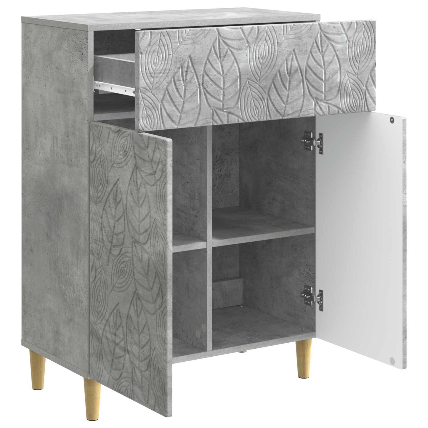 Sideboard Betongrå 66 x 34,5 x 90 cm Konstrueret træ