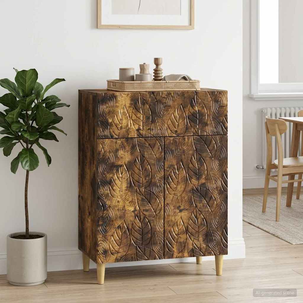 Sideboard Røget eg 66 x 34,5 x 90 cm Konstrueret træ