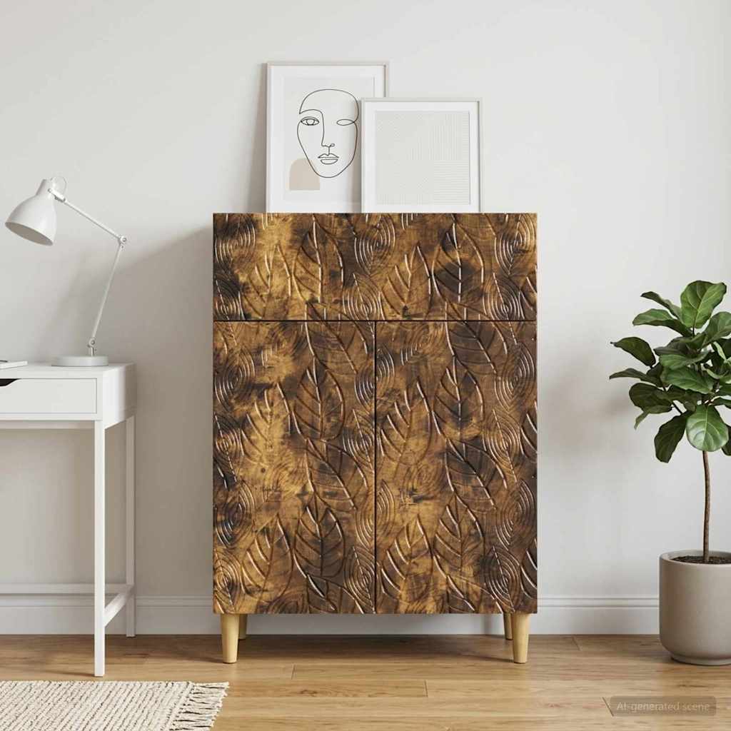 Sideboard Røget eg 66 x 34,5 x 90 cm Konstrueret træ
