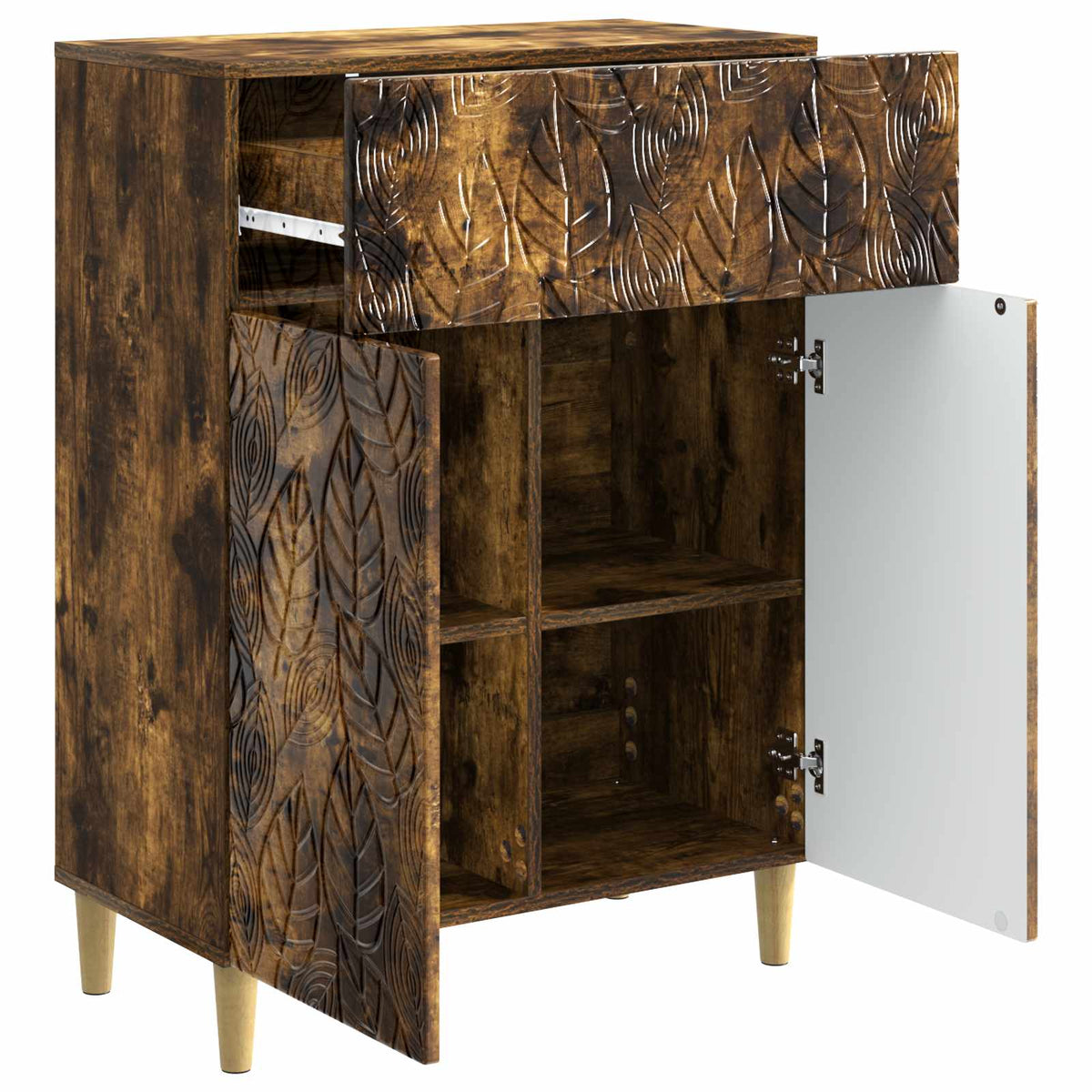 Sideboard Røget eg 66 x 34,5 x 90 cm Konstrueret træ