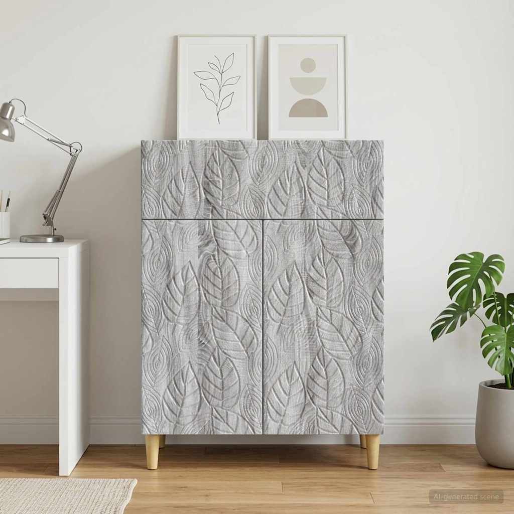 Sideboard Grå Sonoma 66 x 34,5 x 90 cm Konstrueret træ