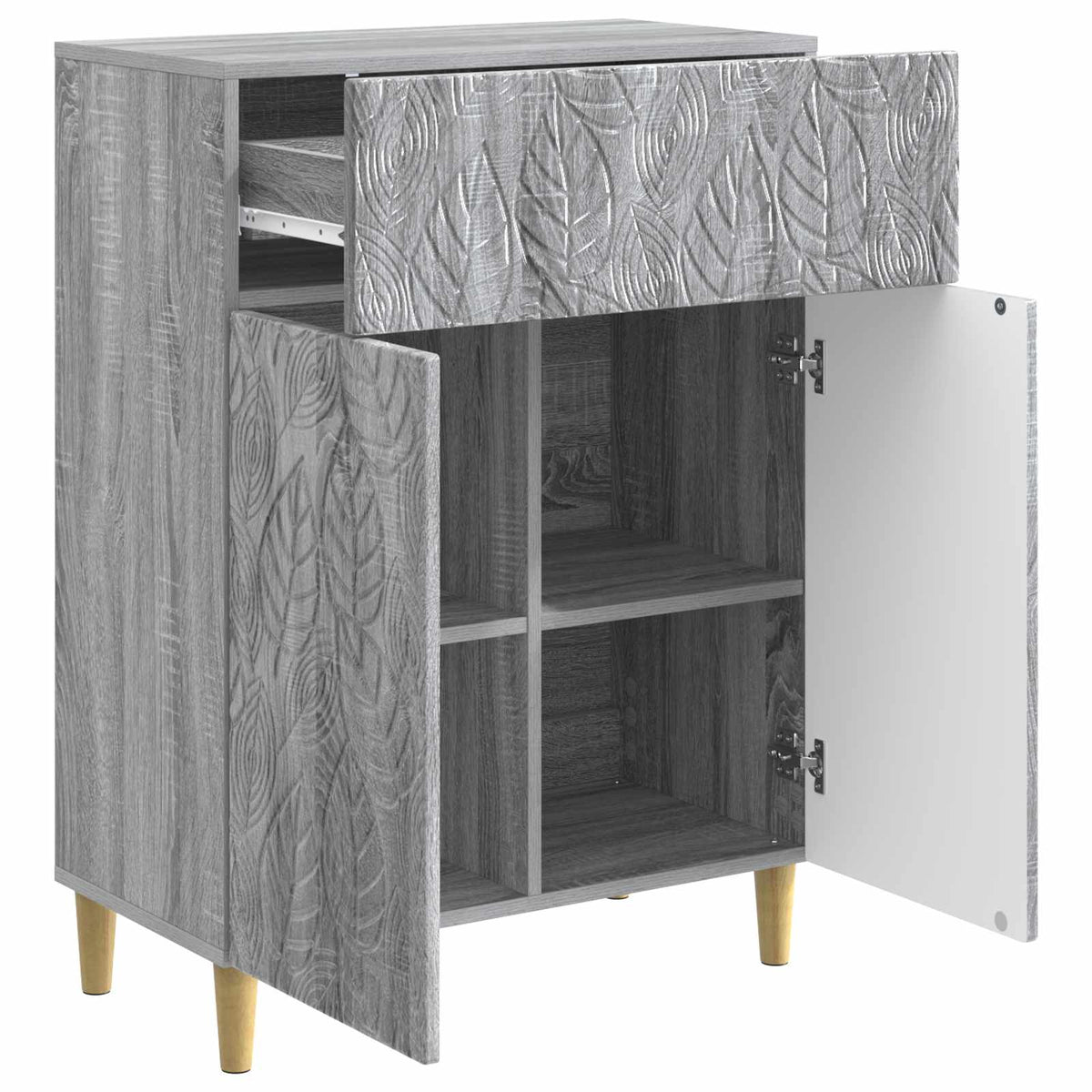 Sideboard Grå Sonoma 66 x 34,5 x 90 cm Konstrueret træ
