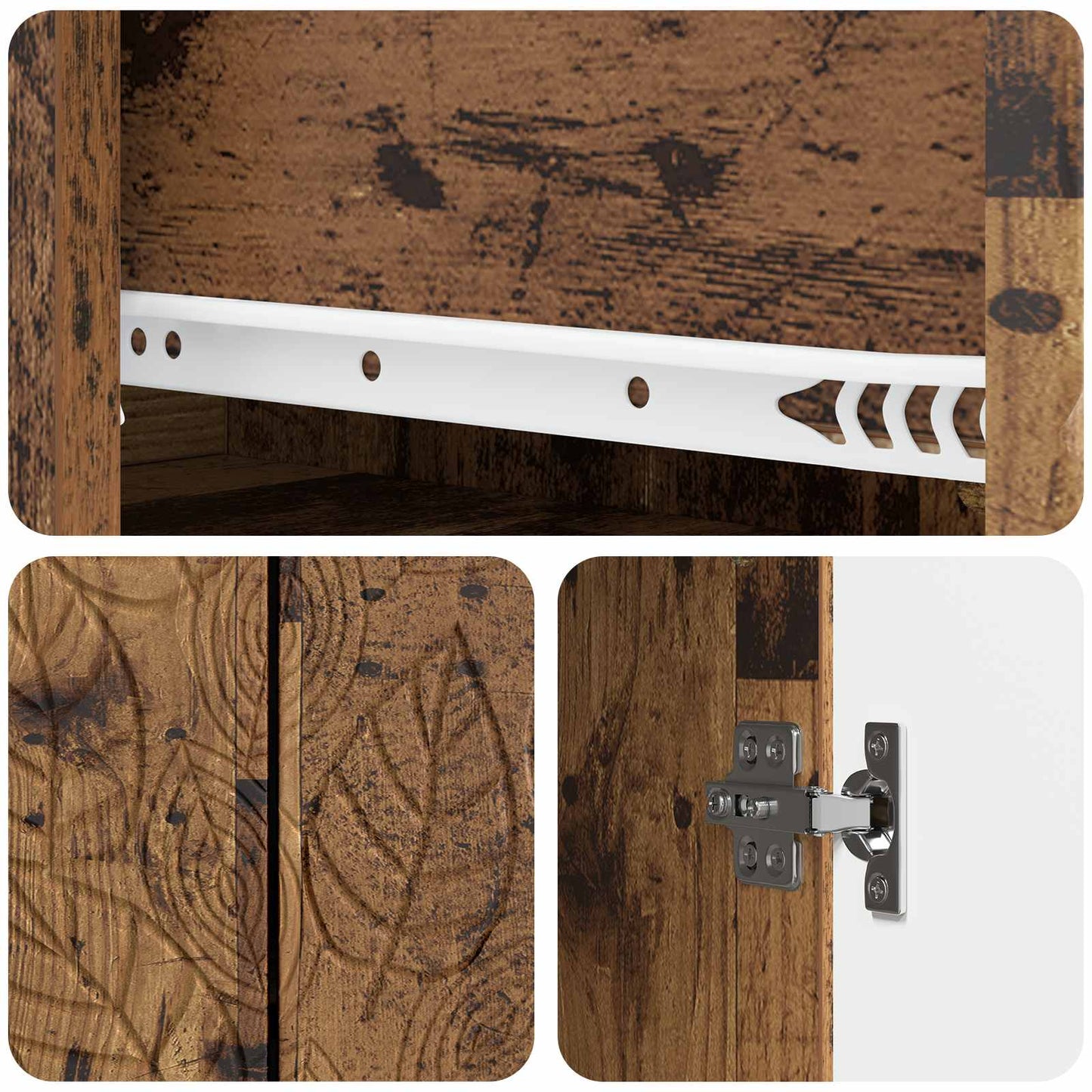 Sideboard Gammelt træ 66 x 34,5 x 90 cm Konstrueret træ