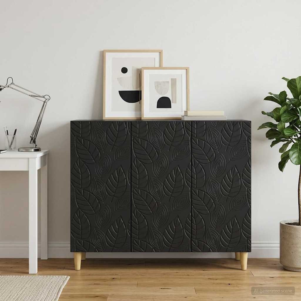 Sideboard Sort 89 x 34,5 x 80 cm Konstrueret træ