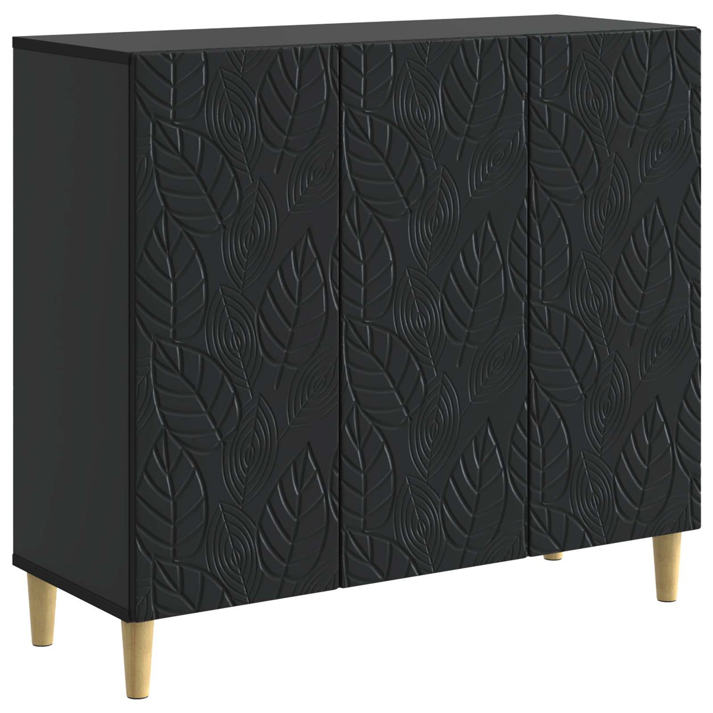 Sideboard Sort 89 x 34,5 x 80 cm Konstrueret træ