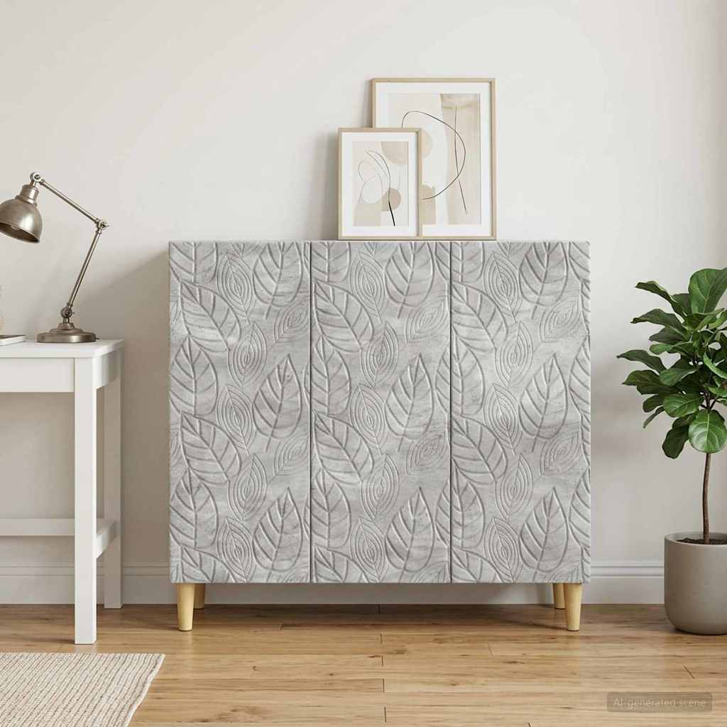 Sideboard Betongrå 89 x 34,5 x 80 cm Konstrueret træ