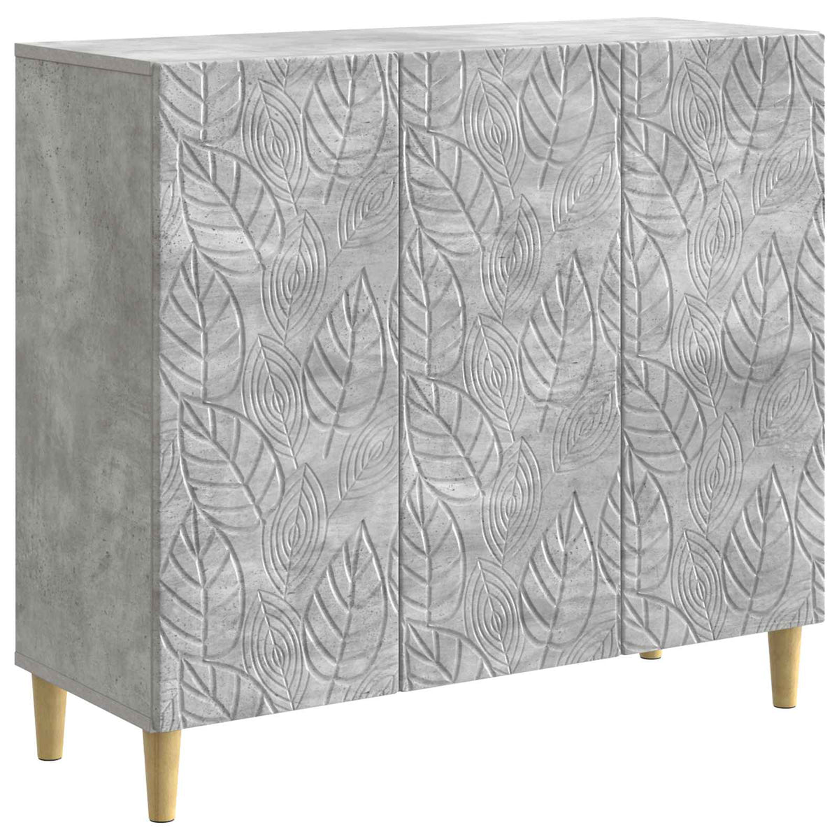 Sideboard Betongrå 89 x 34,5 x 80 cm Konstrueret træ