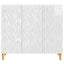 Sideboard Hvid højglans 89 x 34,5 x 80 cm Konstrueret træ