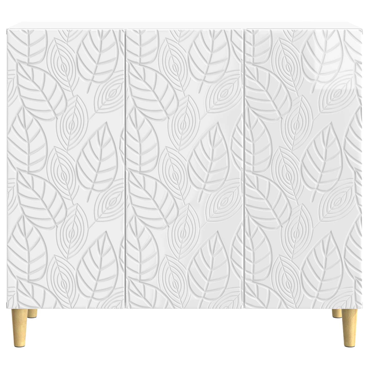 Sideboard Hvid højglans 89 x 34,5 x 80 cm Konstrueret træ