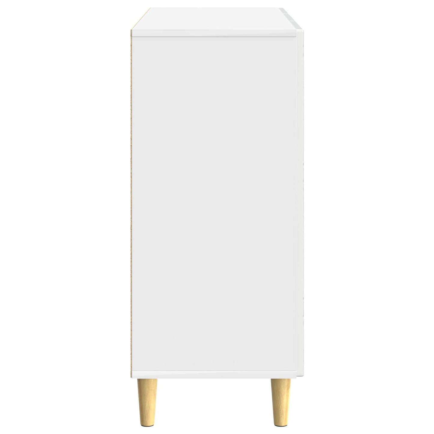 Sideboard Hvid højglans 89 x 34,5 x 80 cm Konstrueret træ