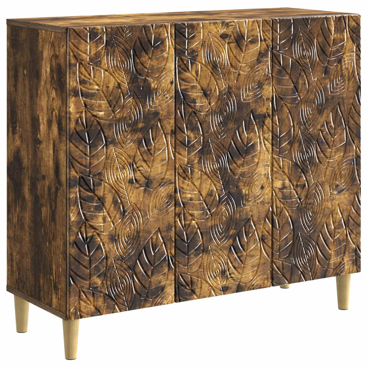Sideboard Røget eg 89 x 34,5 x 80 cm Konstrueret træ