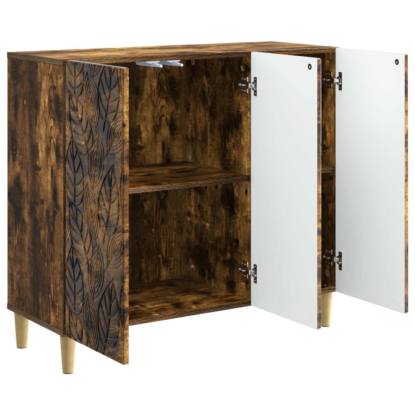 Sideboard Røget eg 89 x 34,5 x 80 cm Konstrueret træ