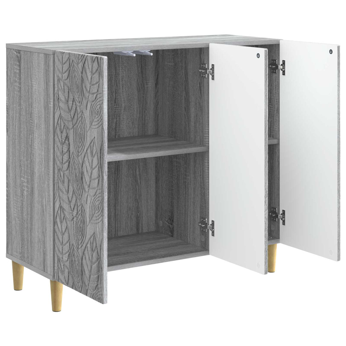Sideboard Grå Sonoma 89 x 34,5 x 80 cm Konstrueret træ