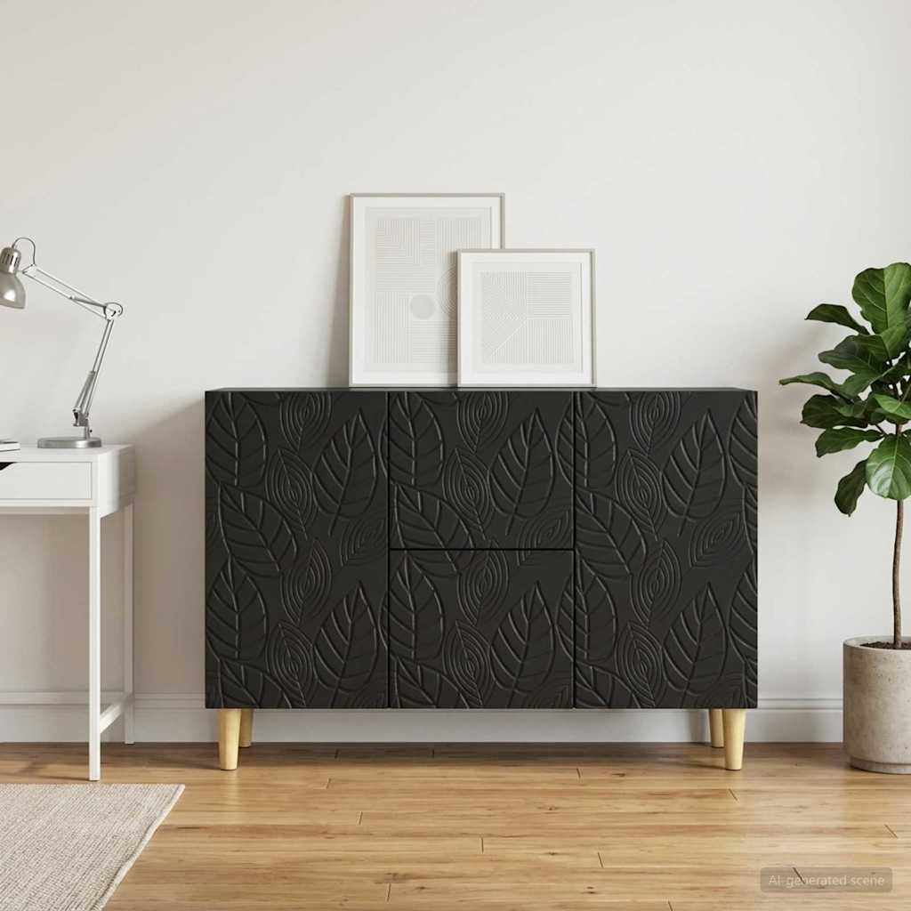 Sideboard Sort 89 x 34,5 x 60 cm Konstrueret træ