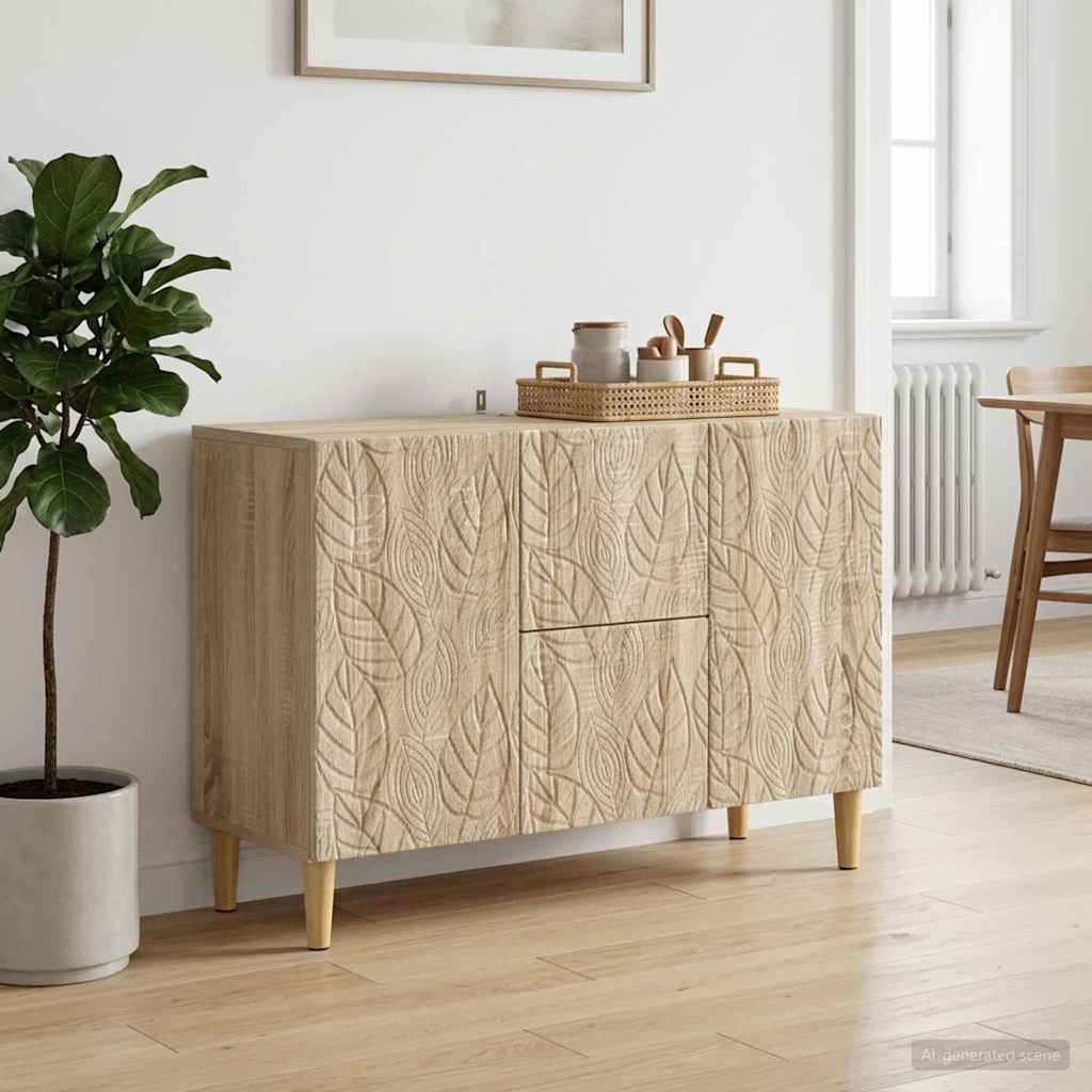 Sideboard Sonoma-eg 89 x 34,5 x 60 cm Konstrueret træ