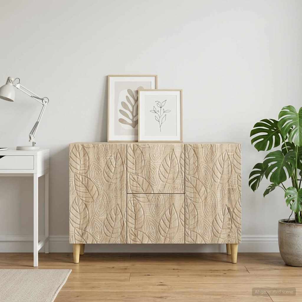 Sideboard Sonoma-eg 89 x 34,5 x 60 cm Konstrueret træ