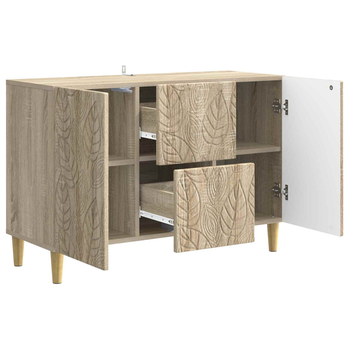 Sideboard Sonoma-eg 89 x 34,5 x 60 cm Konstrueret træ