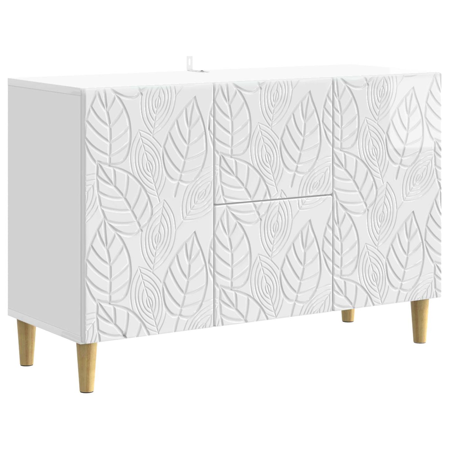 Sideboard Hvid højglans 89 x 34,5 x 60 cm Konstrueret træ