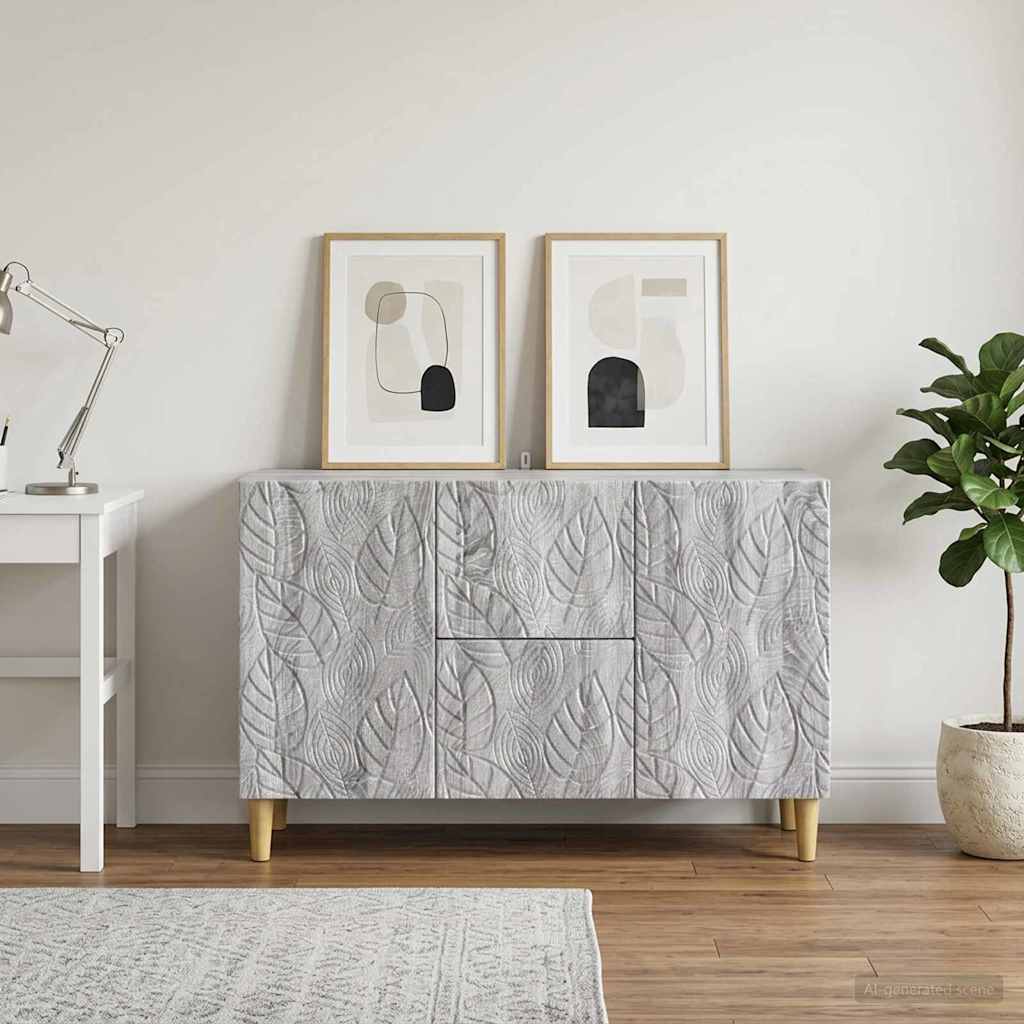 Sideboard Grå Sonoma 89 x 34,5 x 60 cm Konstrueret træ