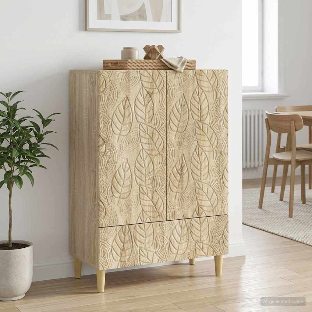 Sideboard Sonoma-eg 66 x 34,5 x 95 cm Konstrueret træ