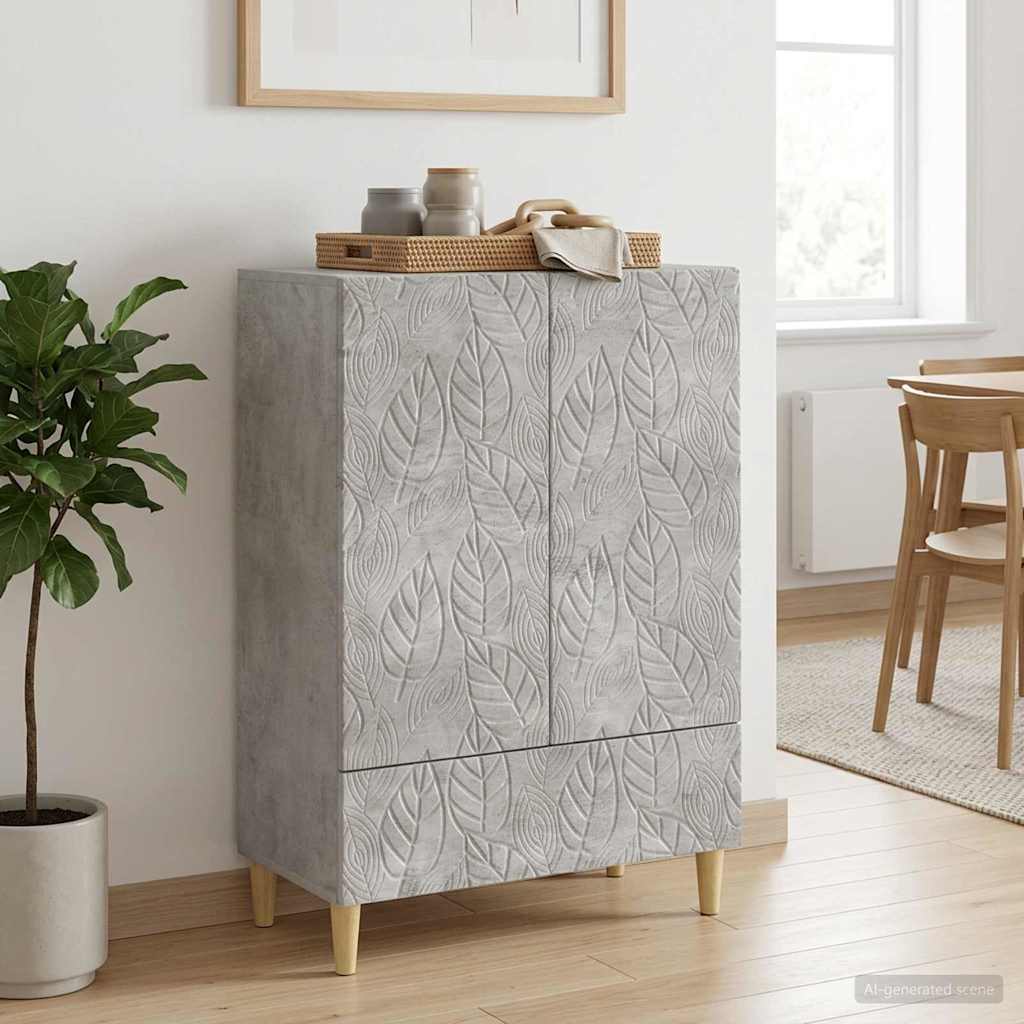 Sideboard Betongrå 66 x 34,5 x 95 cm Konstrueret træ