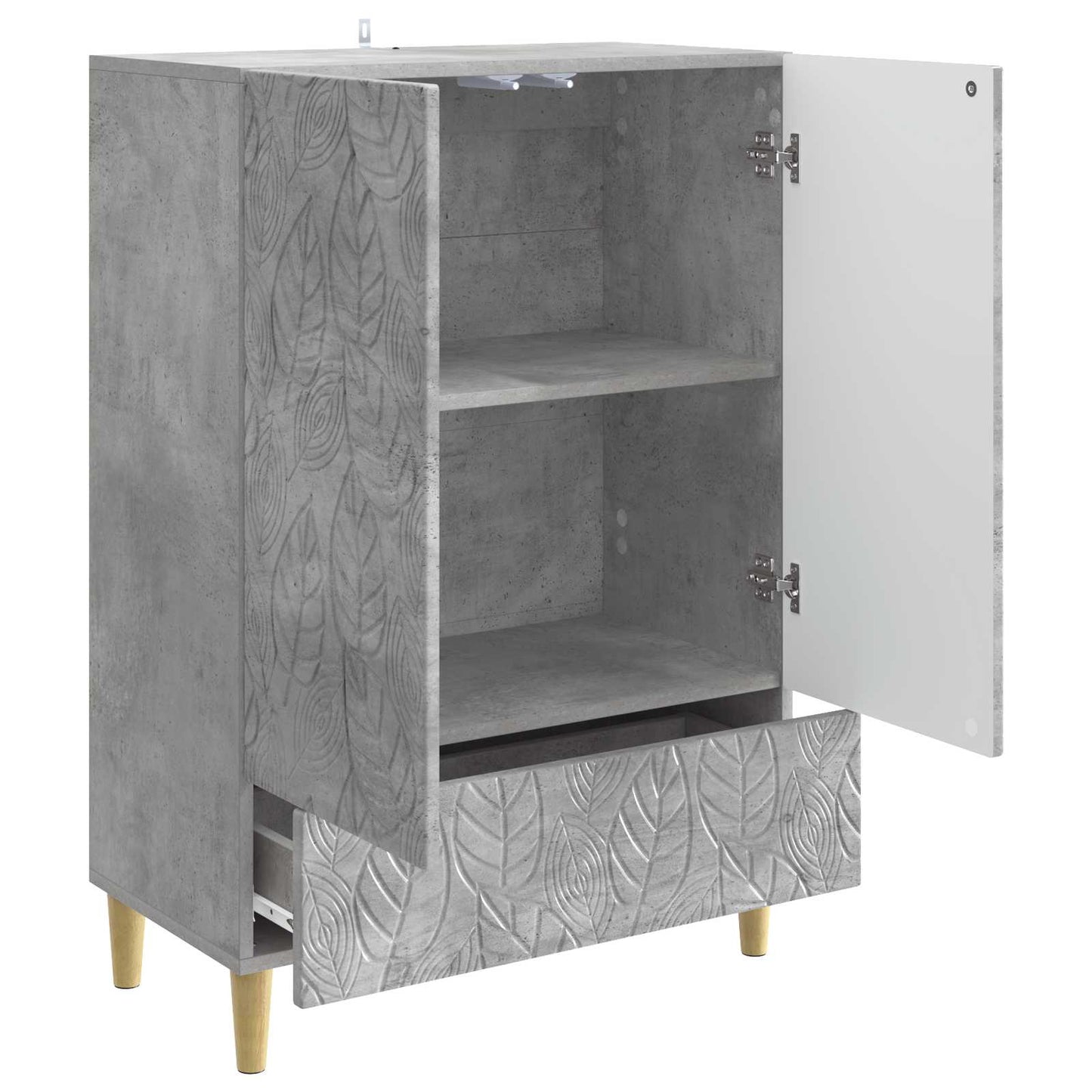 Sideboard Betongrå 66 x 34,5 x 95 cm Konstrueret træ