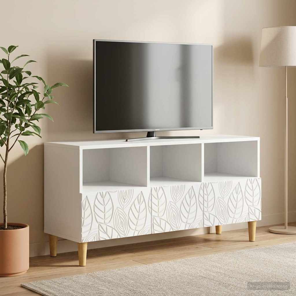 TV-skab 102 x 34,5 x 50 cm Hvid Konstrueret træ