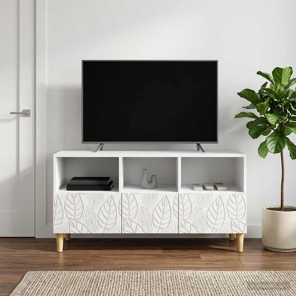 TV-skab 102 x 34,5 x 50 cm Hvid Konstrueret træ