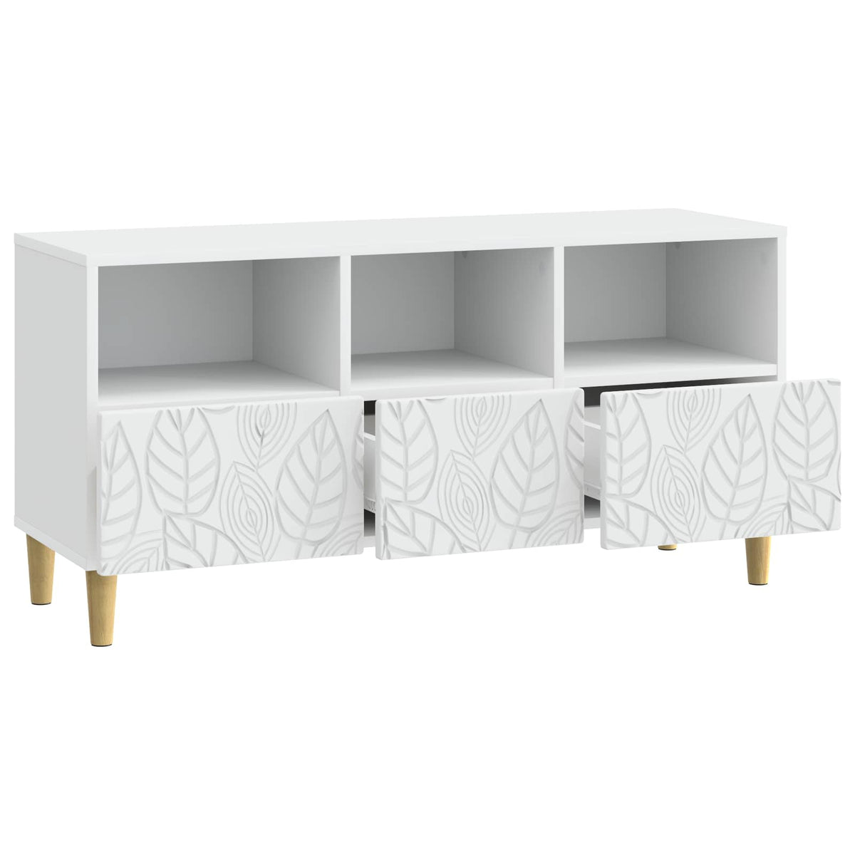 TV-skab 102 x 34,5 x 50 cm Hvid Konstrueret træ