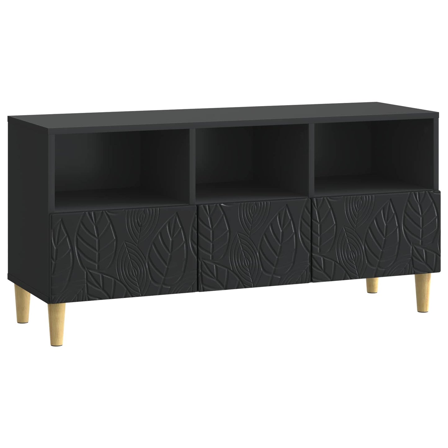TV-skab 102 x 34,5 x 50 cm Sort Konstrueret træ