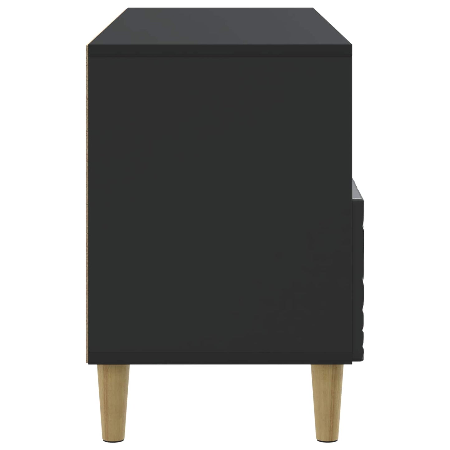 TV-skab 102 x 34,5 x 50 cm Sort Konstrueret træ