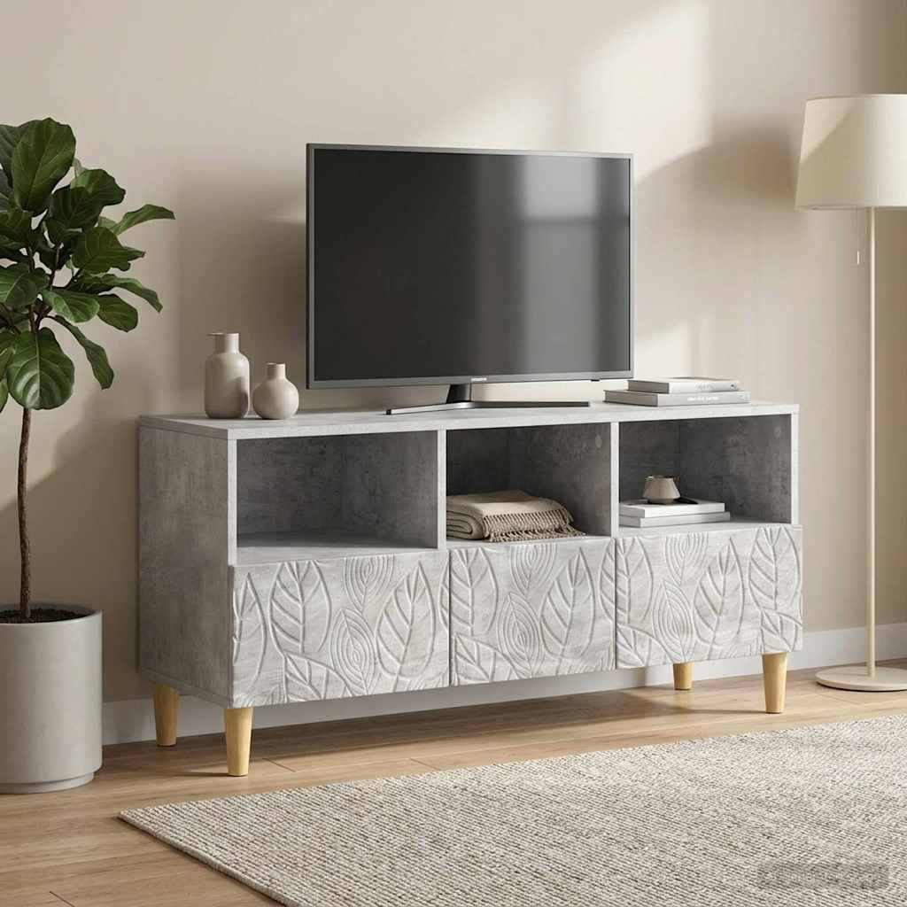 TV-skab 102 x 34,5 x 50 cm Betongrå Konstrueret træ