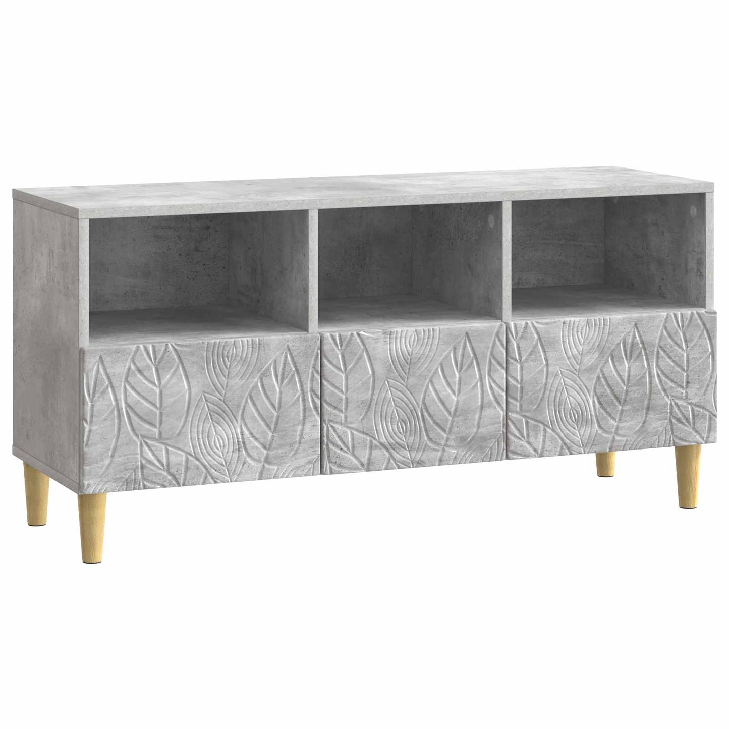 TV-skab 102 x 34,5 x 50 cm Betongrå Konstrueret træ