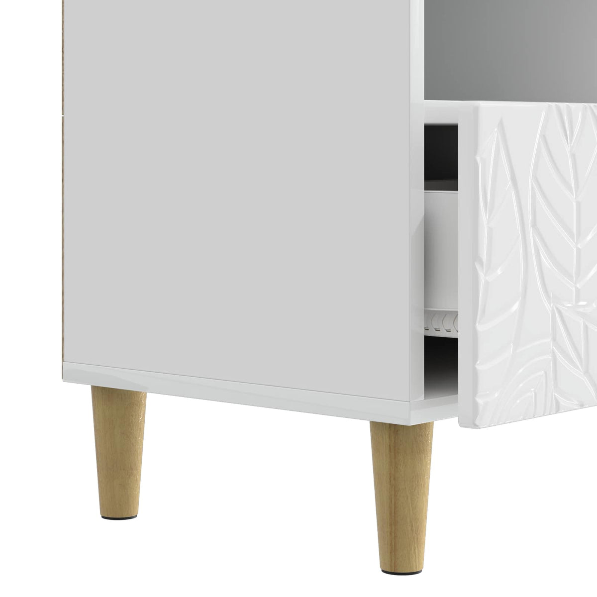TV-skab 102 x 34,5 x 50 cm Hvid højglans Konstrueret træ