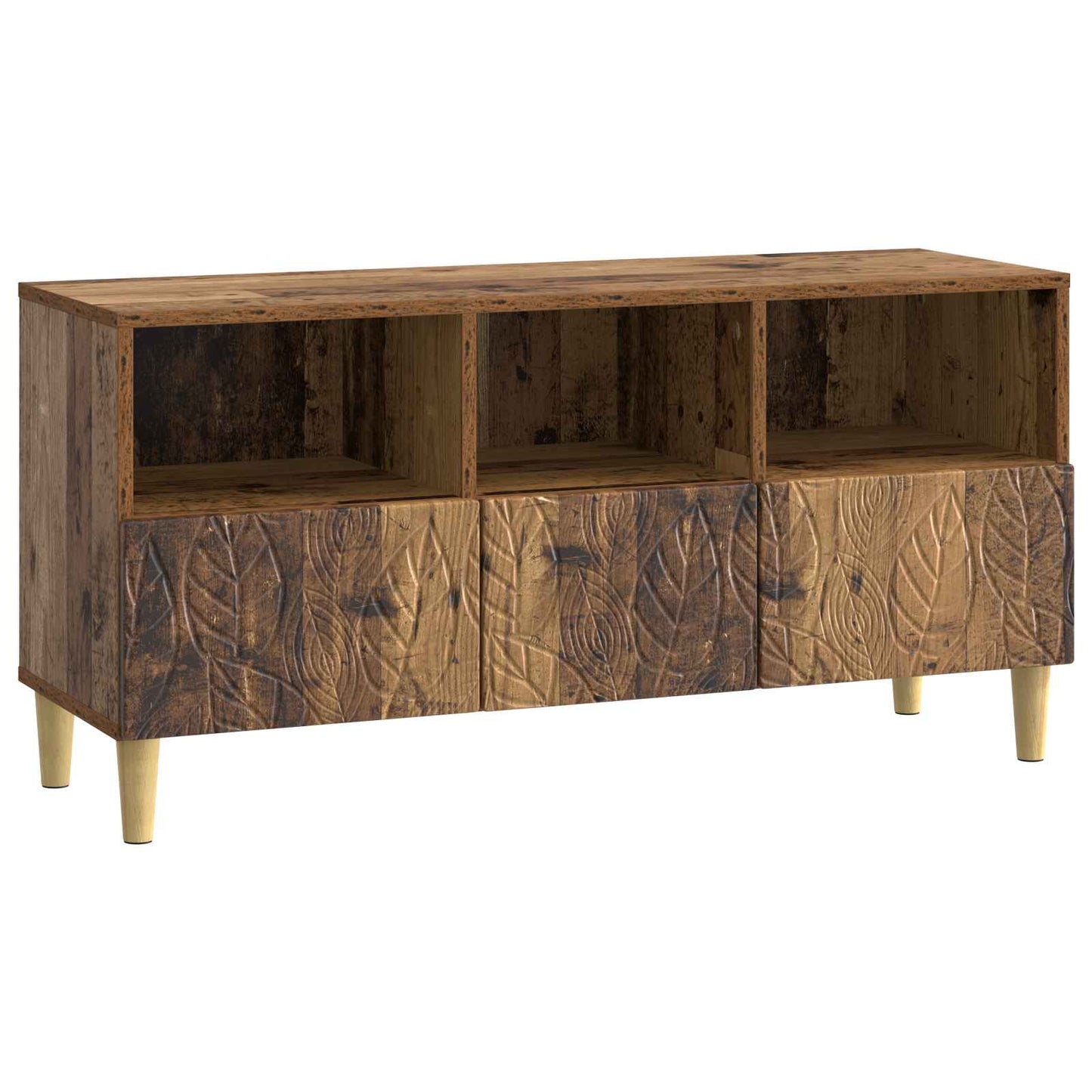 TV-skab 102 x 34,5 x 50 cm Gammelt træ Konstrueret træ